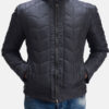 Classic Black Quilted Jacket For Mens