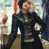 Cruella Deville Emma Stone Black Leather Jacket