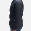 Men's Black Quilted Windbreaker Jacket