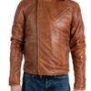 Men's Brown Faux Fur Jacket