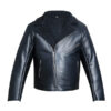 Mens Luxury Shearling Leather Black Jacket