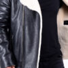 Men's Faux Fur White Leather Jacket