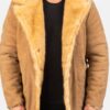 Men's Winter Beige Faux Fur Coat