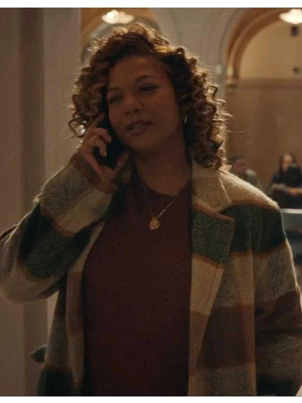 Robyn McCall The Equalizer Queen Latifah Long Checked Coat