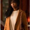 The Equalizer Aliya Ekuban Brown Trench Coat