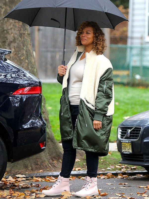 The Equalizer Queen Latifah Shearling Long Coat