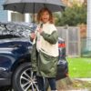 The Equalizer Queen Latifah White & Green Long Coat