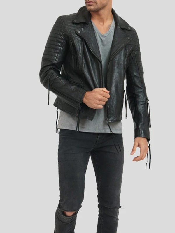 Black Leather Biker Jacket