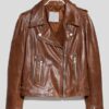 Brown Leather Motorcycle Jacket