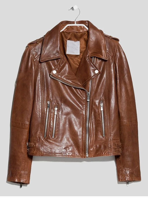 Brown Leather Motorcycle Jacket