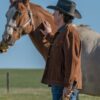 Chris Potter Heartland Tim Fleming Brown Suede Leather Jacket