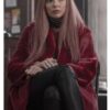 Jodie Comer Tv Series Killing Eve Villanelle Pink Faux Fur Coat