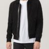 Mens Black Suede Bomber Jacket