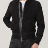 Mens Black Suede Leather Jacket