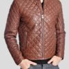 Mens Diamond Quilted Leather Jacket