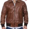 Mens Distressed Brown Jacket