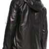 Mens Fashion Wear Hooded Black Leather Jacket