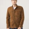 Mens Four Flap Pockets Brown Jacket