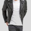 Mens Leather Biker Jacket