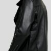 Men's Winter Style Black Leather B3 Shearling Jacket (2)