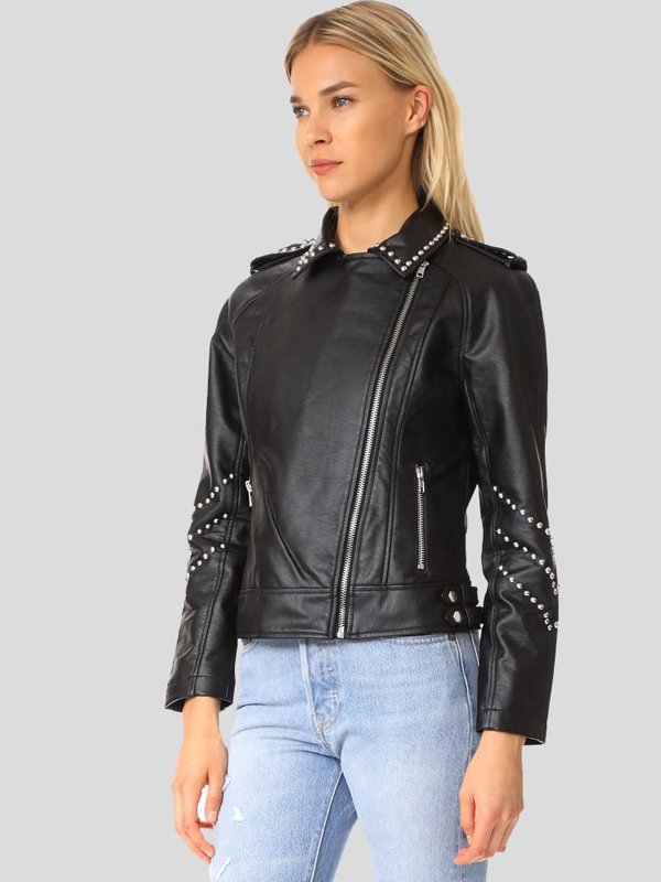 Studded Black Leather Jacket