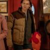 Alex Saxon Tv Series Nancy Drew Ace Puffer Brown Jacket