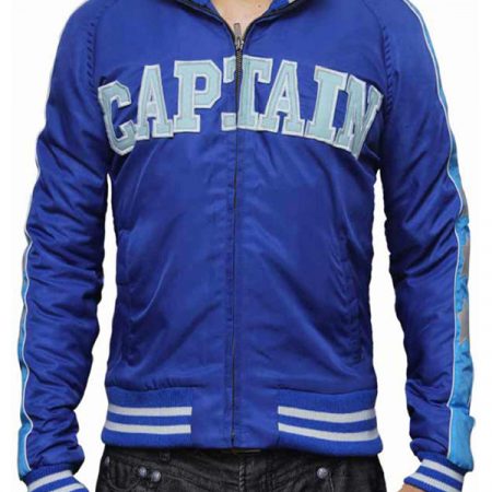 Suicide Squad Jai Courtney Blue Varsity Jacket - JacketsJunction