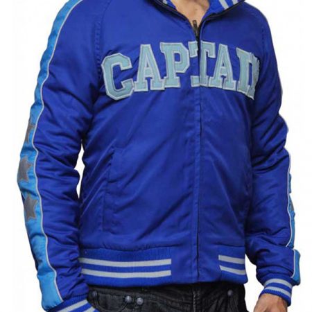 Suicide Squad Jai Courtney Blue Varsity Jacket - JacketsJunction