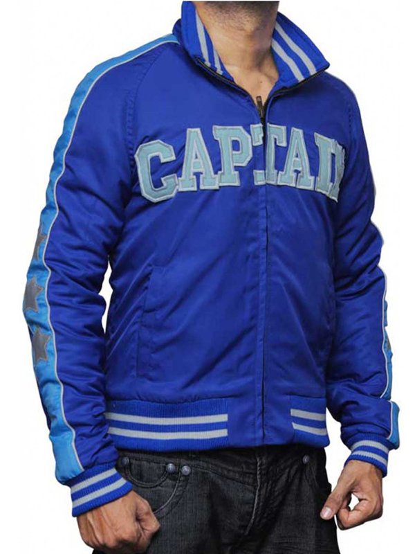 Suicide Squad Jai Courtney Blue Varsity Jacket - JacketsJunction