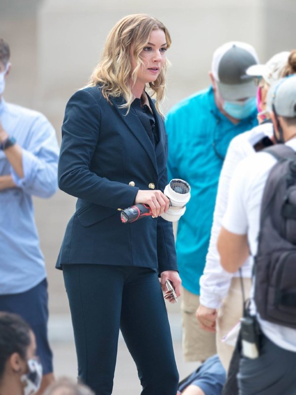 Emily VanCamp The Falcon & the Winter Soldier Sharon Carter Cotton Blue Blazer