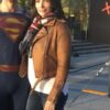 Lois Lane Tv Series Superman and Lois Elizabeth Tulloch Brown Leather Biker Jacket