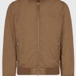 Mens Casual Brown Bomber Jacket