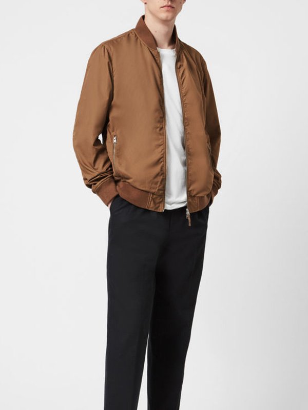 Buy Mens Casual Brown Bomber Jacket - JacketsJunction