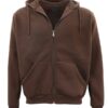 Adult Unisex Brown Zip Up Hoodie