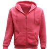 Adult Unisex Pink Zip Up Hoodie