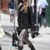 Irina Shayk Leather Coat