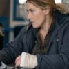 Kate Winslet Tv Series Mare of Easttown Detective Mare Sheehan Blue Hooded Jacket