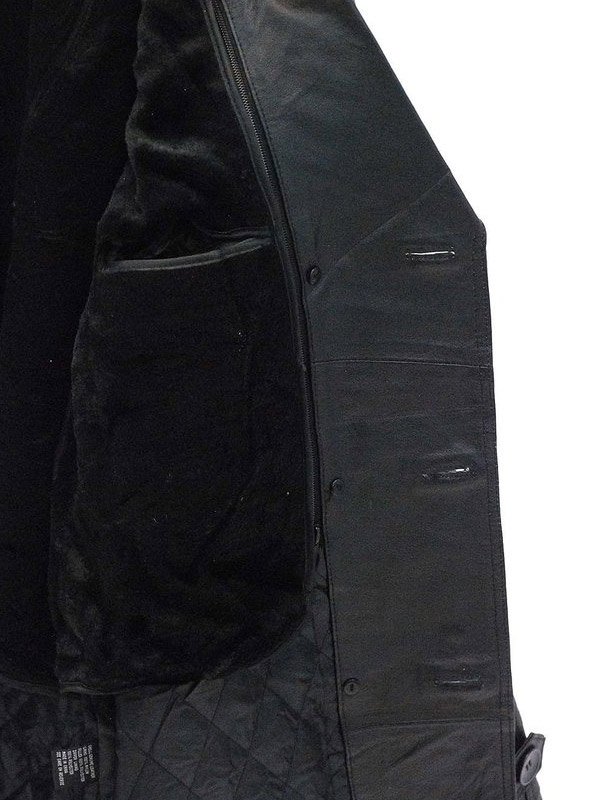 Mens Black Leather Coat