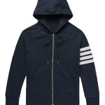 Mens Slim Fit Striped Hoodie