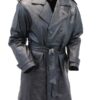 Mens Doube Breasted Black Trench Coat