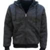 Mens Winter Zip Up Dark Grey Hoodie