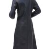 Womens Extra Long Black Leather Trench Coat