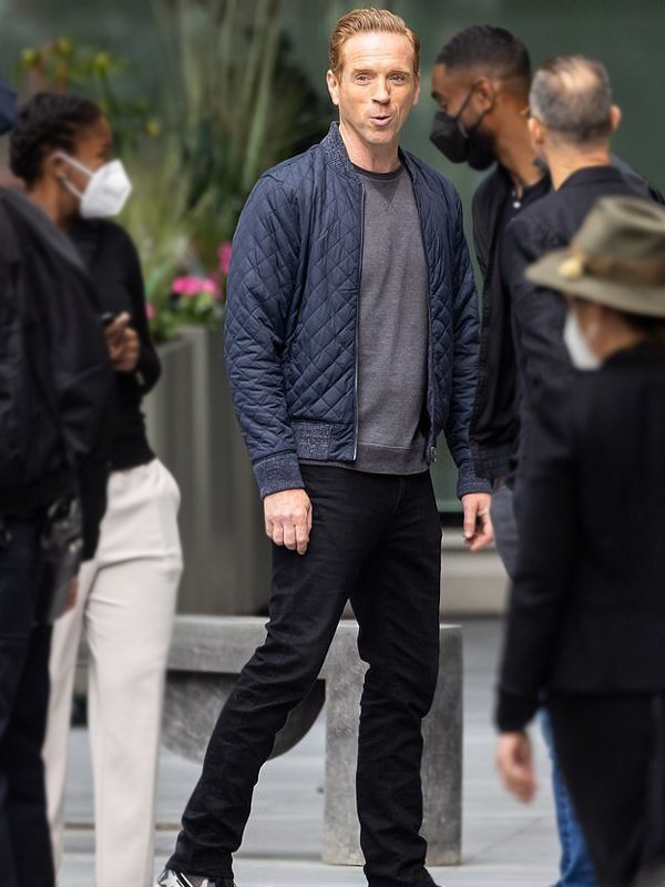 Damian Lewis Billions Bobby Axelrod Quilted Jacket