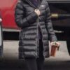 Kathryn Hahn WandaVision Agnes Black Hooded Puffer Jacket