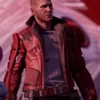 Video Game Marvel’s Guardians of the Galaxy Star-Lord Game Red Leather Jacket