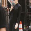 Anne Hathaway WeCrashed Rebekah Neumann Black Button-up Dress