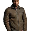 Daniel Ezra Brown Leather Jacket