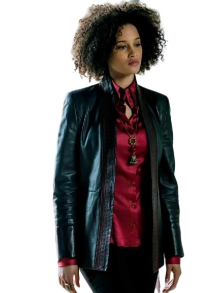 Elarica Johnson Black Leather Jacket