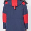 Hooded Shaelng Blue Parka Jacket For Mens