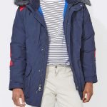 Mens Blue Parka Jacket